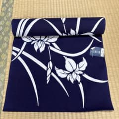 平和屋本店□夏物 竺仙鑑製 浴衣 反物 杜若 証紙付き 三越扱い 綿 逸品