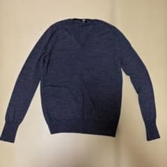 UNIQLO エクストラファインメリノVネックセーター（長袖）のサムネイル