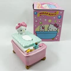 サンリオ エイコー 1999年 ハローキティ 陶器 ミニティッシュケース 