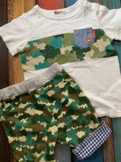 【専用】ホットビ上下、ダブルビーハーフパンツセットのサムネイル