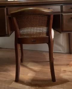 ドレッサーとセット購入品✨マルニ木工　天然木&ラタン　猫脚　ビンテージチェアのサムネイル