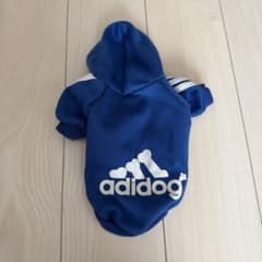 adidog 犬用 パーカー ブルーのサムネイル
