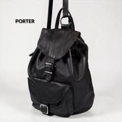PORTER ポーター オールレザー リュック 希少 ブラック バックパック 