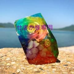 【せきか様専用】願いを叶える【ダブル】レインボーローズ★オルゴナイトのサムネイル