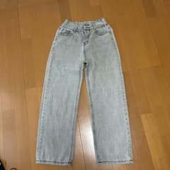レディース ハイウエスト ストレート デニムパンツ ライトブルーのサムネイル
