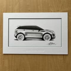 レンジローバー Evoque イヴォーク アートスケッチ サイン - メルカリ