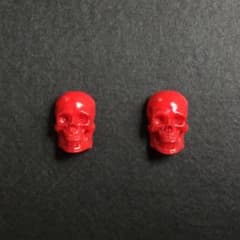 8.5mm セラミック アクセサリー ドクロ スカル ピアスのサムネイル