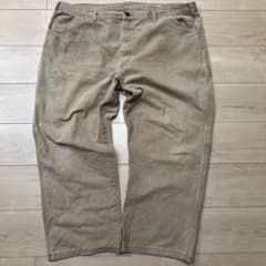 特大Dickies ペインターパンツ ダック素材フェード感◎90sブラウンw44