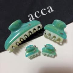 acca ヘアクリップ 4点セット グリーン系 - メルカリ