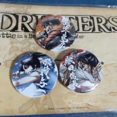 平野耕太　ドリフターズ　原作イラスト缶バッジ　織田信長 缶バッジ3点セット 島津豊久 織田信長 那須与一 ドリフターズ 平野耕太