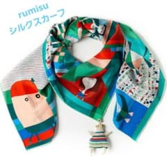 rumisu <ルミス>カラフルな抽象画デザイン スカーフ - メルカリ