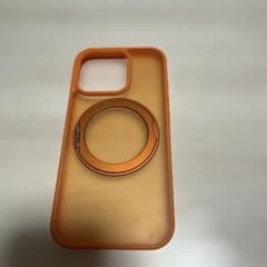 iPhone16プロ用ケース マグネット式スタンド機能付き オレンジのサムネイル