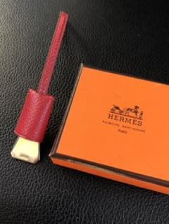 HERMES Crochet エルメス クロシェット レザー レッド