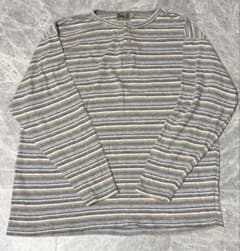OLD UNIQLO ユニクロ 80s ヘンリーネック ボーダー ロンT L - メルカリ