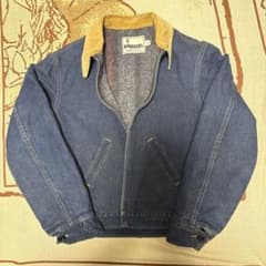 【濃紺・USA製】ROEBUCKS シアーズ ライナー付 デニムジャケット Lのサムネイル