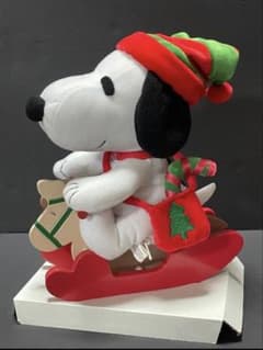 スヌーピー ぬいぐるみ ギミック 木馬でスウィング SNOOPY クリスマス