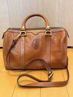 POLLINI ハンドバッグ ブラウン レザー 2way - メルカリ