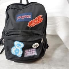 JANSPORT リュック ブラック ワッペン　Le Sserafim コラボ