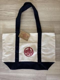 TRADER JOE'S ラージトートバッグ アイボリー/ネイビーのサムネイル