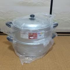 アルミ2段蒸し器 30cm (ガス火専用)のサムネイル