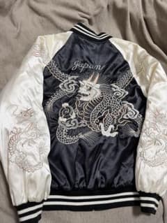 BEAMS 虎 東洋テーラー 2面用 スカジャン unisex レーヨン ブルー