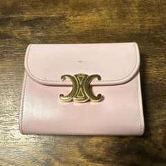 セリーヌ スモールフラップウォレット トリオンフ ブリーチピンク