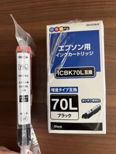 エプロン用インクカートリッジ　ICBK 70L互換(増量タイプ互換)のサムネイル