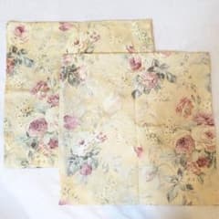 【未使用】花柄ジャガード調クッションカバー 2枚セット 45×45cm 日本製のサムネイル