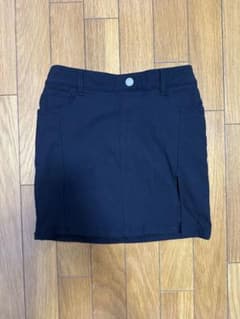キッズミニスカート キュロットスカート ブラックのサムネイル