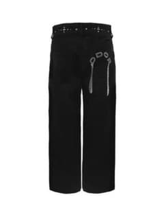 odor ロゴデニムパンツ 黒のサムネイル