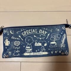 スヌーピー デニム ポーチ ペンケース ピーナッツのサムネイル