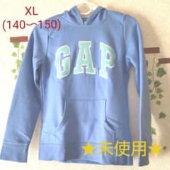 GAP☆XL☆140☆150☆キッズ☆パーカー☆ロゴ☆裏起毛のサムネイル