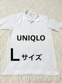 UNIQLO ユニクロ◇ドライEXポロシャツ ホワイト Lサイズ　接触冷感のサムネイル