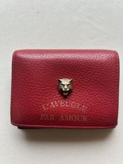 GUCCI アニマリエ タイガー 二つ折財布 レッド 本革のサムネイル