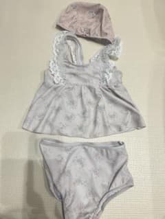女の子用 セパレート水着 花柄 レース 3点セットのサムネイル