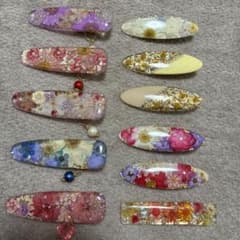 押し花 ヘアクリップ 10点セット6のサムネイル