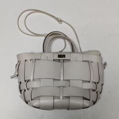 ZANCHETTI ショルダーバッグ WOVEN SHOPPER オフホワイト - メルカリ
