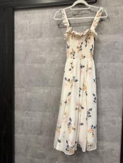 美品 ポロラルフローレン 花柄ノースリーブ フィットアンドフレアワンピース XSのサムネイル