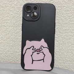 iPhone15 スマホケース ブタ ムチムチ ピース TEMのサムネイル