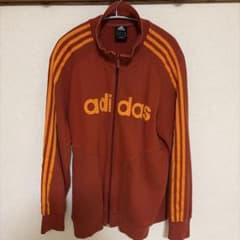 Y2K 00s adidas フロントパッチ スウェット ジップジャケット　古着のサムネイル