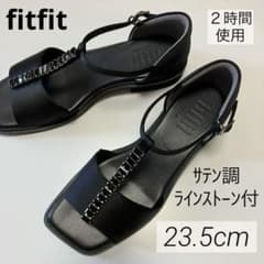 【fitfit】Tストラップクッションサンダル 23.5cm ブラックのサムネイル