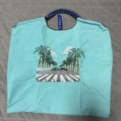 D.KELLY エコバッグ ライトブルー 刺繍入り - 4