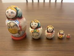 美品】マトリョーシカ 5ピースセット 木製 人形 - メルカリ