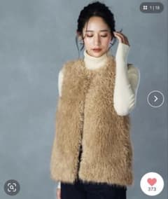 新品同様 Filomo エコファーニットベスト ファーベスト キャメル