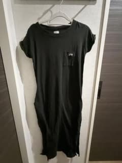 Lee ポケット付き 半袖 ロングワンピース ブラックのサムネイル