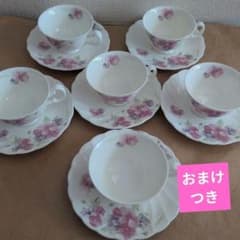 ノリタケ スタジオコレクション ボーンチャイナ カップ＆ソーサー 花柄 6客