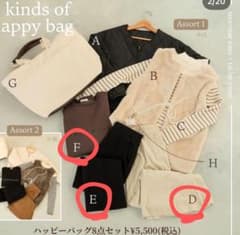 ハッピーバッグ 4点セットしまむらのサムネイル