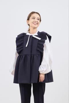 yori フリルギャザージレ ネイビーYR25-24045SP - メルカリ