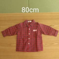 ミキハウス 長袖チェックシャツ80のサムネイル