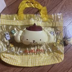 サンリオポムポムプリン ぷっくりクリアバッグ ビニールバッグ2点セットのサムネイル